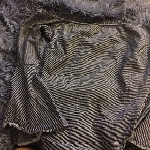 Off the shoulder black and white striped bodysuit. - Picture 1 of 3